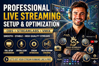 set up obs studio streamlabs or vmix for twitch, youtube, facebook, kick, tiktok