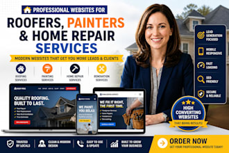 build a professional roofer, painter, home repair website that get more clients