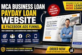 build mca business loan, payday loan website and facebook ads funnel