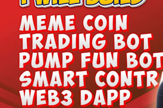 be solana developer for pump fun, ore, meme coin trading volume bot, web3 dapp