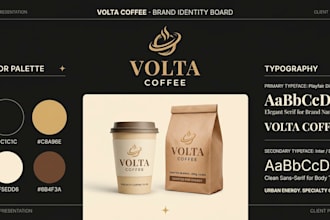design a complete brand identity with logo and guidelines