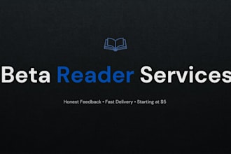 professional beta reading with honest and detailed feedback