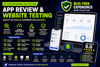 app review, website testing qa testing, website review, QA testing, user testing