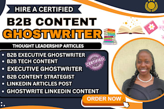 ghostwrite linkedin thought leadership articles b2b content for b2b brands ceos