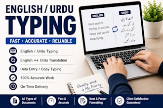 do urdu typing and translation work