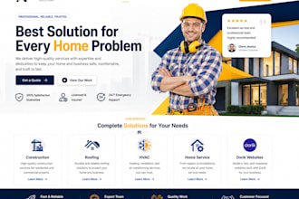 do professional construction, roofing, hvac, home service, and dorik websites