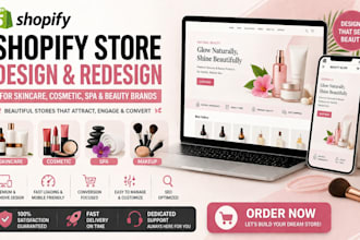 design skin care shopify website spa make up shopify store beauty salon website