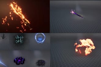create high quality cinematic vfx, houdini, niagara for game trailers, animation