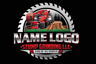 make tree removal service and stump grinding logo