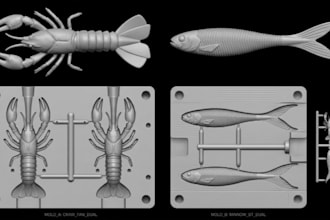 design fish mold lure bait mold eel worm mold bait mold crankbait plastic lure