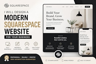 design a modern squarespace website