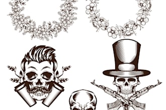 create vintage engraving style vector