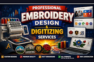 create clean left chest embroidery digitizing for logo