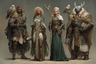 dnd characters monsters and game art