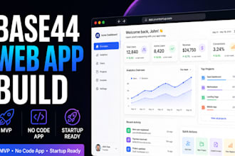 build a base44 web app mvp for your startup or business