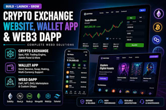 develop crypto exchange website and secure wallet app