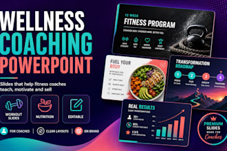 design health and wellness presentation for fitness coaches using powerpoint