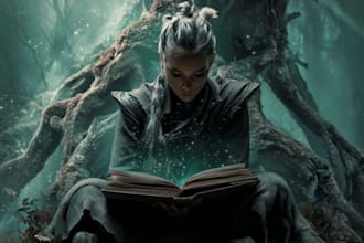 design a fantasy book cover, paperback or ebook cover