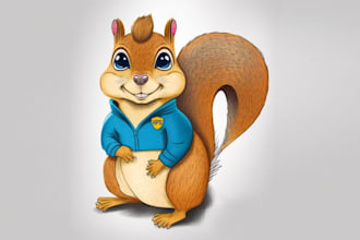 design squirrel mascot preparatory school logo