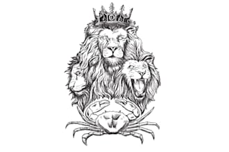 design three lions tattoo logo