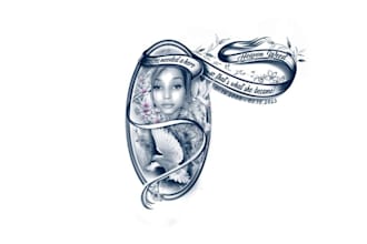 design tribute loss daughter heaven weed logo