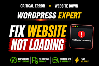 fix wordpress website not loading or down critical error