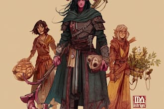 paint elegant fantasy character illustration