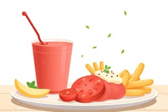 create food illustration in my style