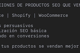 escribo descripciones de productos SEO persuasivas para tu tienda online