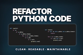 clean and refactor your python code