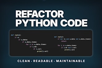 clean and refactor your python code