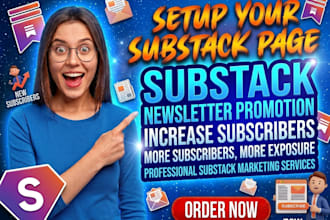 setup your substack page, substack newsletter promotion, to increase subscribers