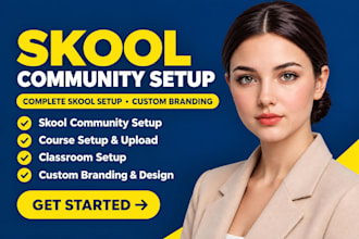 setup skool community skool course creation and skool classroom