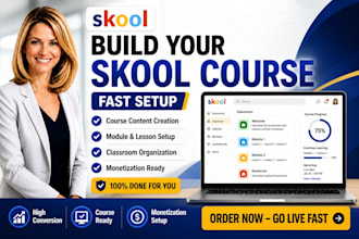 create your skool online course and classroom setup