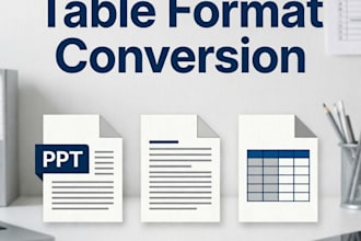 text PPT table format conversion