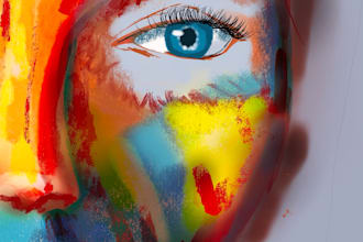 draw an expressive fine art portrait or sketch headshot