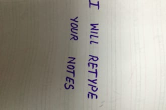 retype your handwriting english notes to ms word accurately