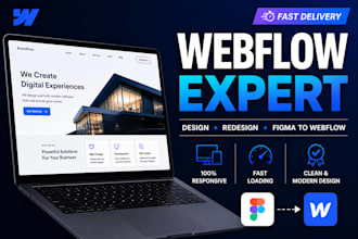 design or redesign webflow website or do figma to webflow conversion