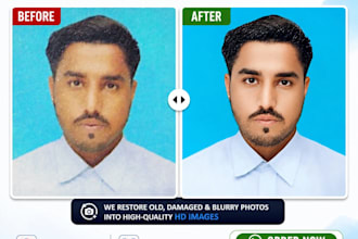 fix blurry damaged and old photos professionally