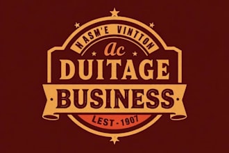 do a vintage business logo