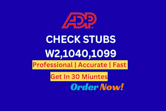 do check syubs, pay check w2, 1099 1040 forms for you