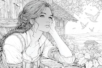 draw awesome children coloring book illustrations