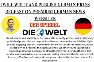write and publish german press release on premium german news website