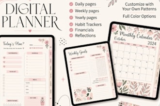 create printable digital planner pages