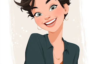 design a cartoon portrait in disney cartoon
