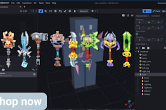 make blockbench minecraft 3dmodel poly modeling tool weapon
