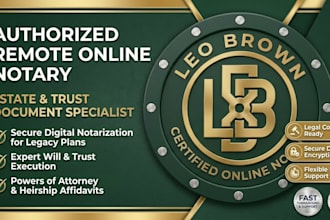 provide secure remote online notary for estate and trust documents