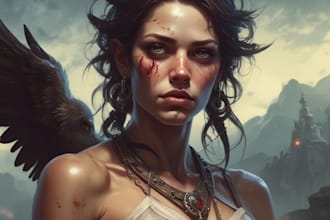 do fantasy acharacter , fantasy, and horror character art