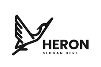 design simple line art logo vector for your brand