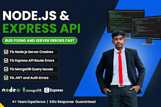 dubug node js backend fix express mongodb errors fast
